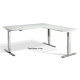 Cromo Corner Triple Motor Chrome Height Adjustable Desk